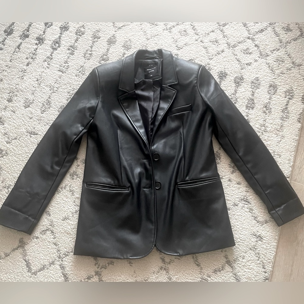 Woman’s leather blazer